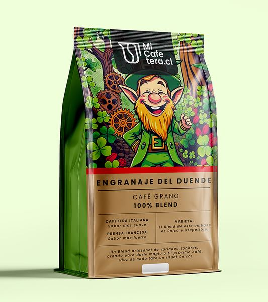 Cafá en grano "MiCafetera.cl - Engranaje del Duende"  250 gr